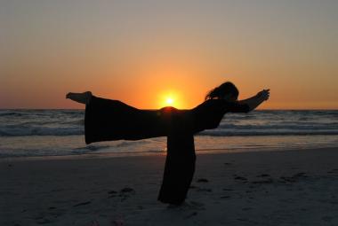 Sunset yoga on Flickr.com